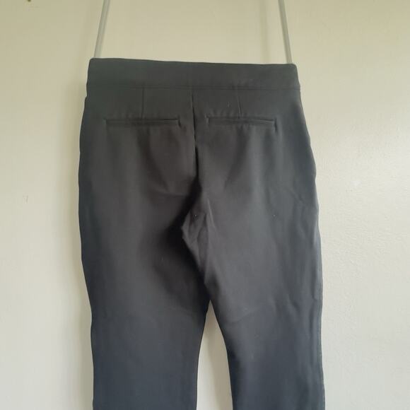 Spanx Wide Leg Trouser Pants Black L High Rise Stretch Pull On Faux Pockets Yoga - Picture 7 of 9